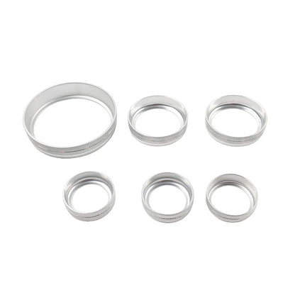Silver AC Stereo Tune Knob Headlight Switch Covers for Ford Bronco (2021-2022)