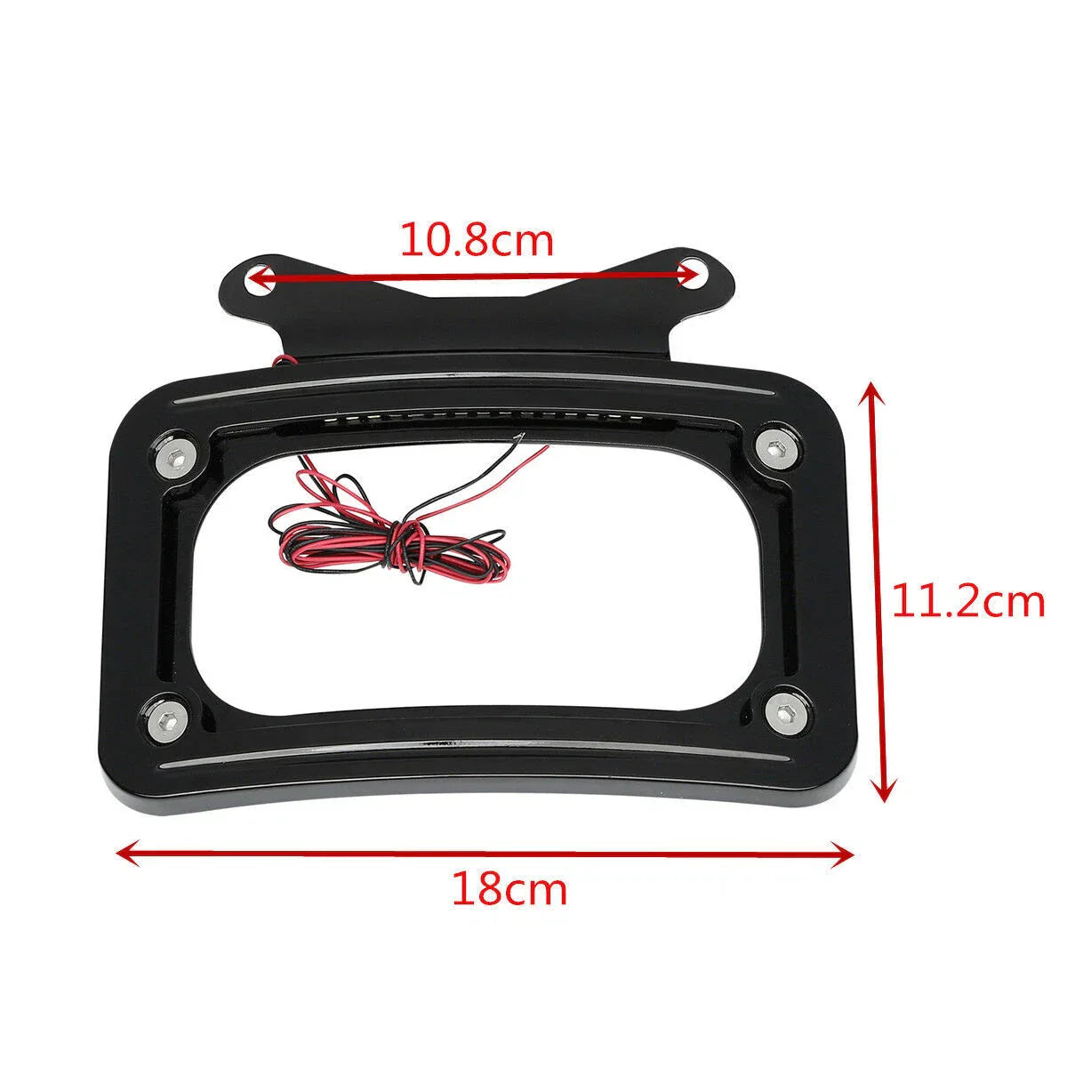 Curved License Plate Frame Mount LED Light for Harley Road Street Glide (2006-2023)