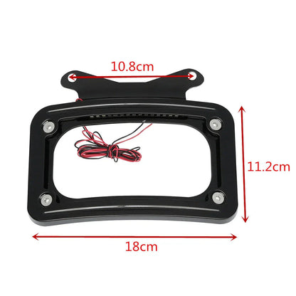 Curved License Plate Frame Mount LED Light for Harley Road Street Glide (2006-2023)