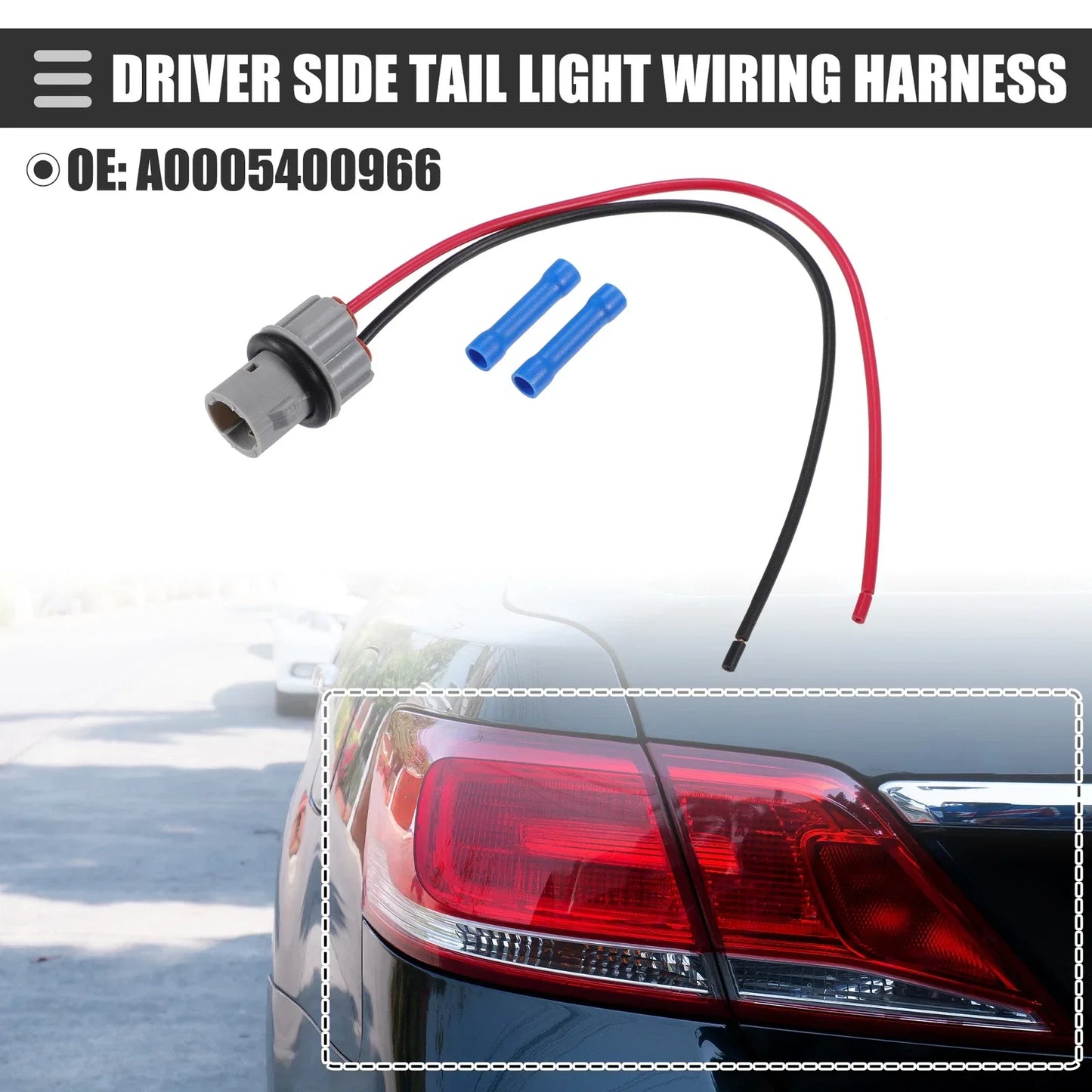 Set Side Marker Light Bulb Socket Wire Harness for Mercedes-Benz C250 (2012-2015)