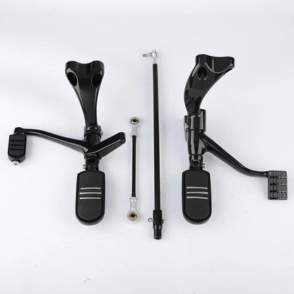 Black Forward Control Lever & Footpeg Bracket for Harley Sportster (2014-2022)