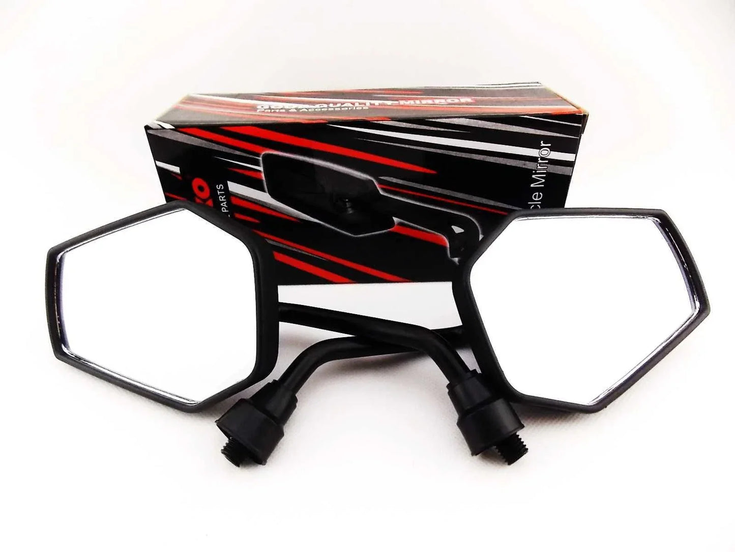 Black Orange Hex Soko Mirrors for Honda GB250 Clubman (1984-1997)