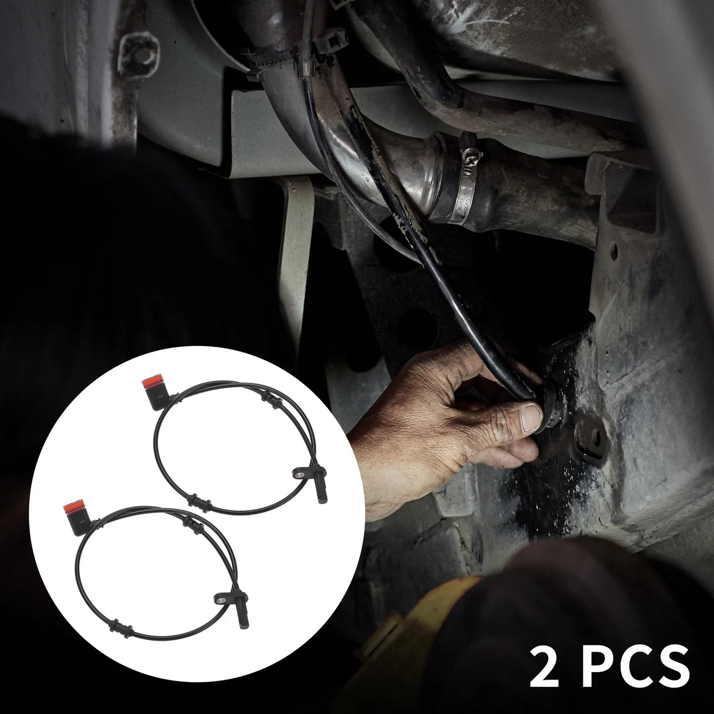 2 x Rear Side ABS Wheel Speed Sensors for Mercedes-Benz CLS550 (2012-2018)