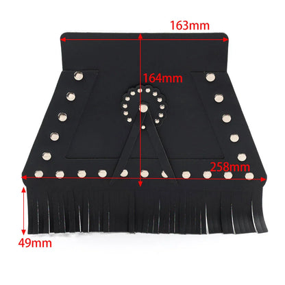 PU Leather Rear Fender Mud Flap Cover for Harley Motorcycle