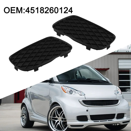 2 x Front Lower Bumper Grille Fog Lamp Cover for Smart Fortwo (2008–2012)