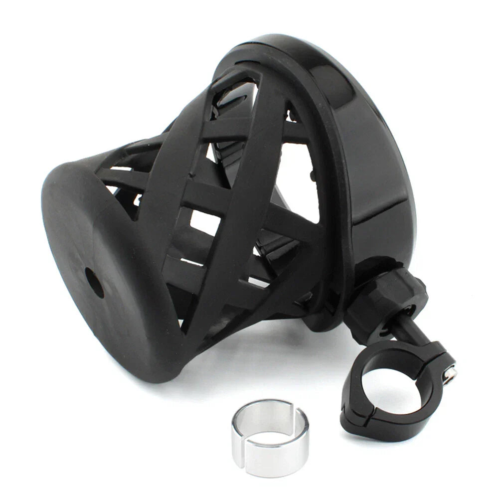 Cup Holder for Round Handlebars 7/8"-1" (22-25mm) Black - Universal Fit