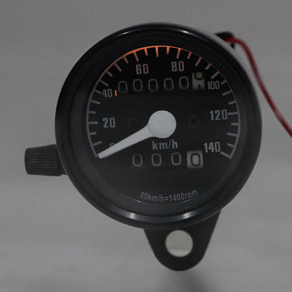 Black 12V Universal Odometer Speedometer Tachometer Gauge for Motorcycle
