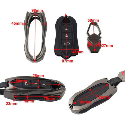 3 x Button Remote Key Fob Case Shell for Porsche Carrera 911 (2012-2019)