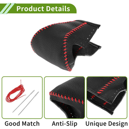 Car Gear Shift Knob Cover for Lexus ES300h 2018-2023 Pebbled Black Red