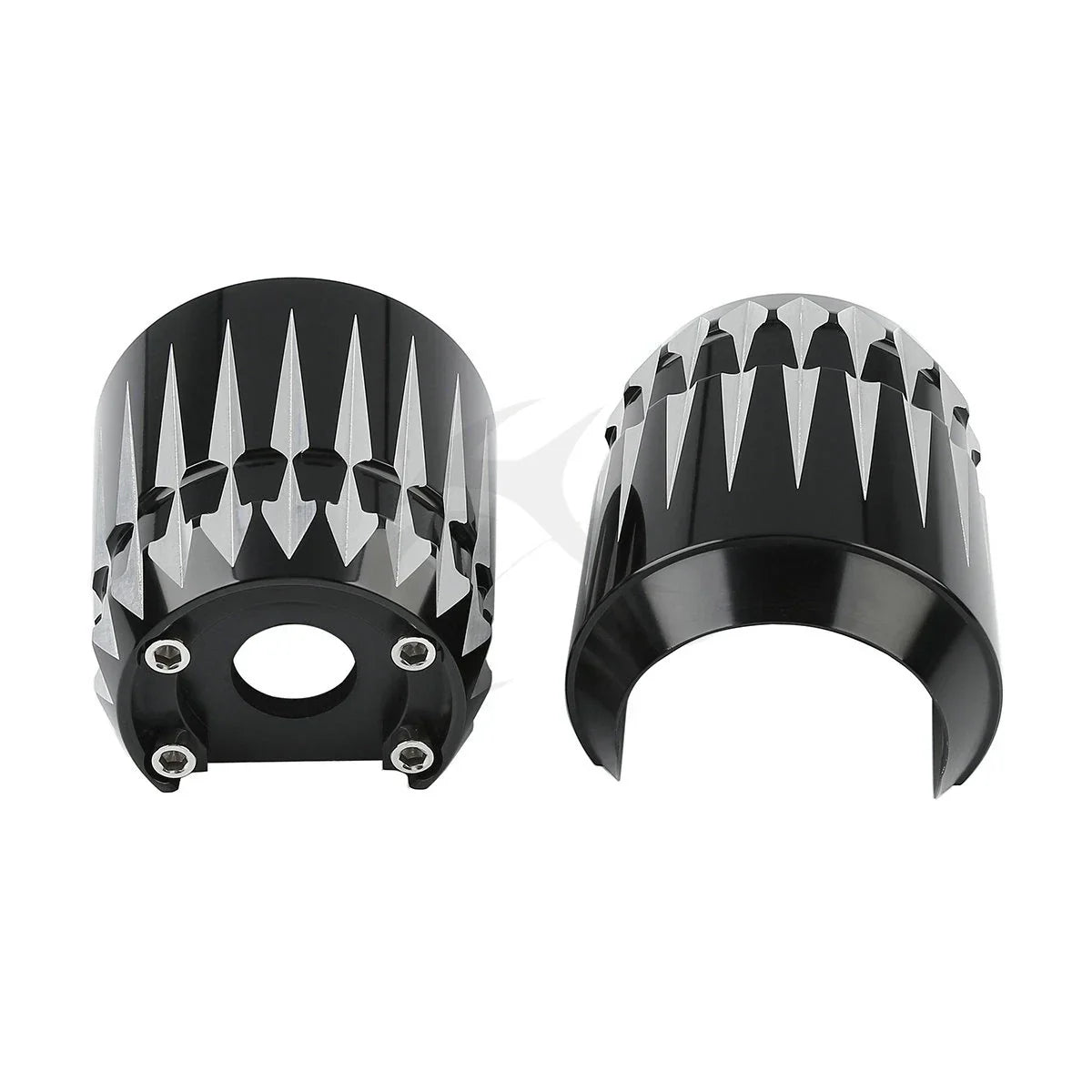 Black Lower Fork Slider Covers for Harley Road Street Electra Glide (84-2013)