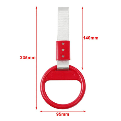 PVC Plastic Black & White Round Ring Handle Strap for Train Bus