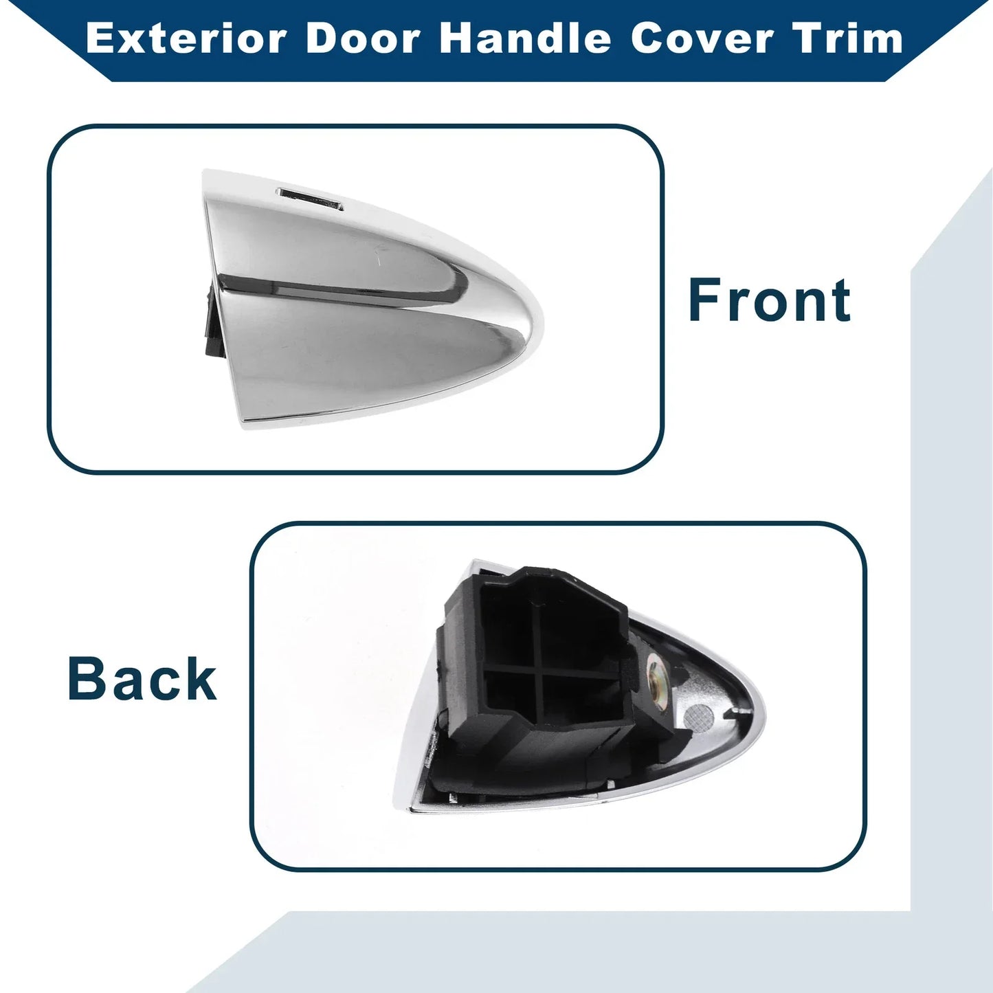Exterior Door Handle Cover Trim for Lexus LS460 (2008-2015) Chrome Silver
