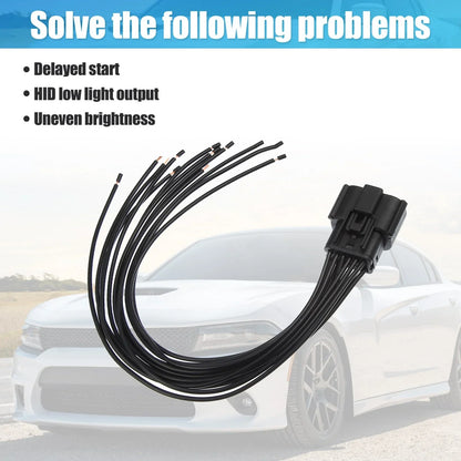 2 x Halogen Headlight Wire Harness Connectors for Dodge Charger (2011-2023)