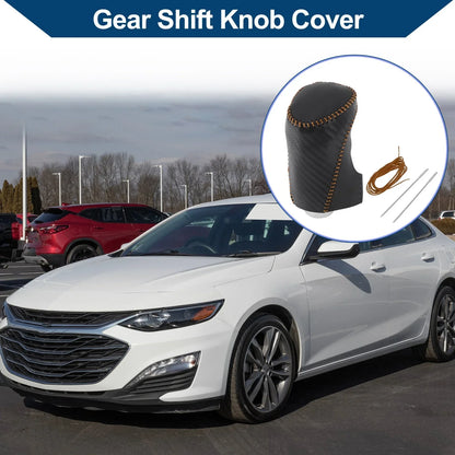 Gear Shift Knob Cover for Chevrolet Equinox Black Carbon Fiber (2010-2017)