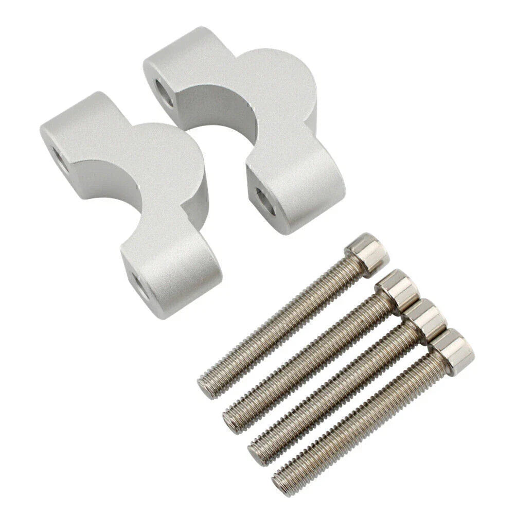 Silver Handlebar Risers Lift Clamp Adapters for BMW S1000XR (2020-2023)