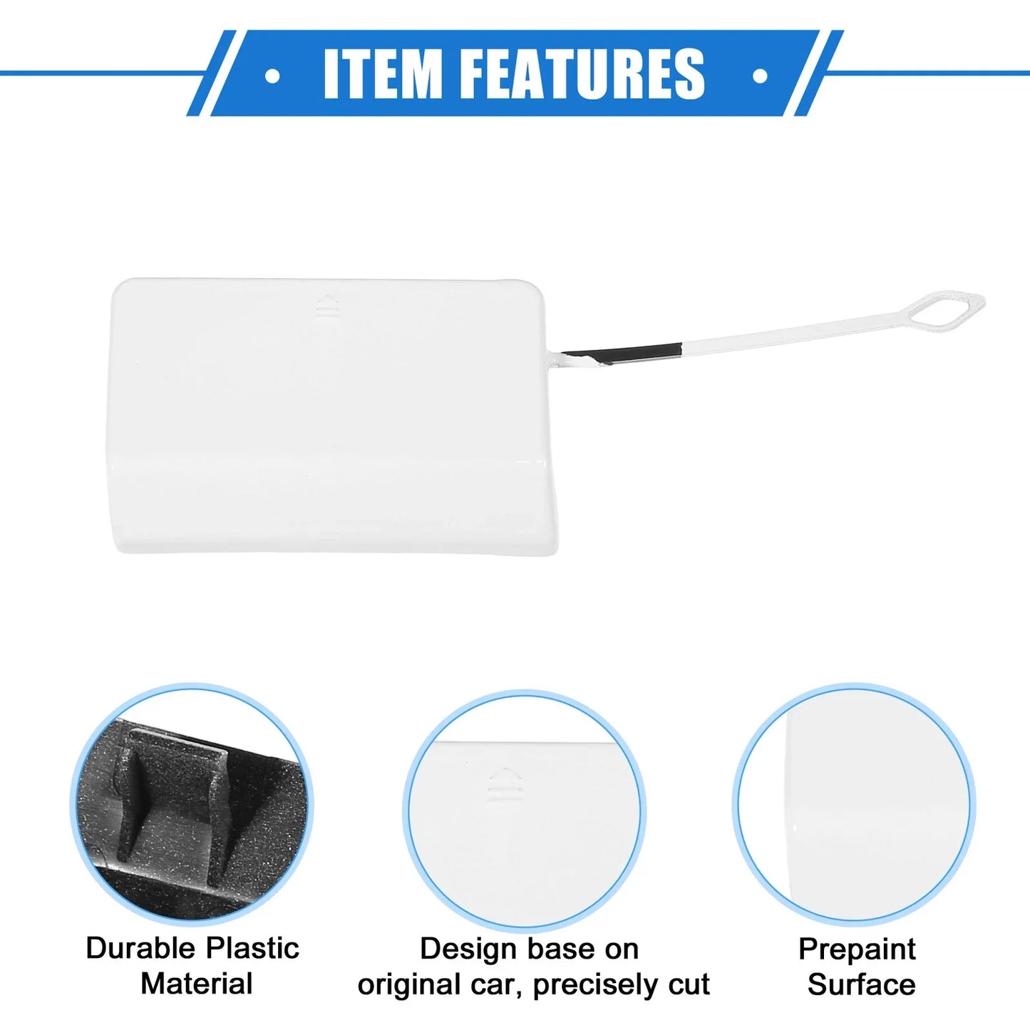 Tow Hook Eye Hole Cover for Mercedes-Benz E-Class (2017-2023) - White Cap