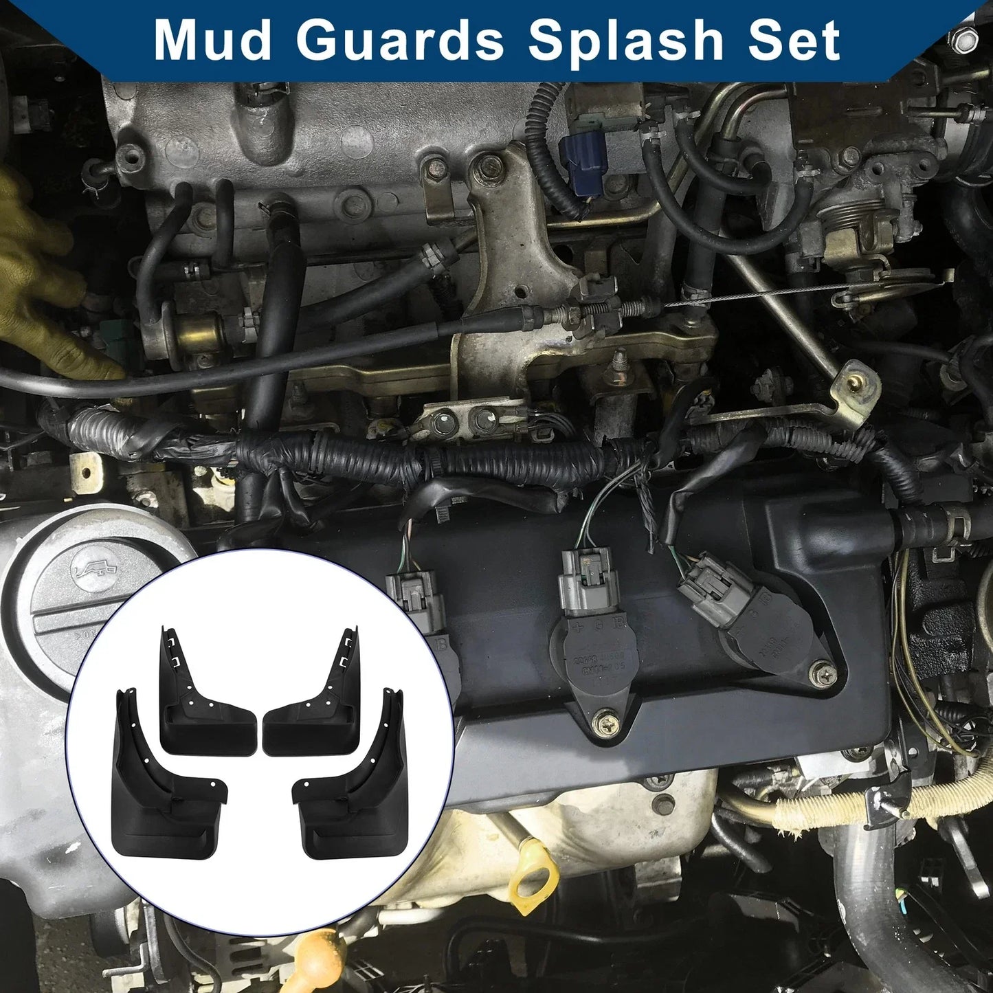 Mud Flaps Splash Guards Set for Mercedes-Benz ML350 (2012-2015)
