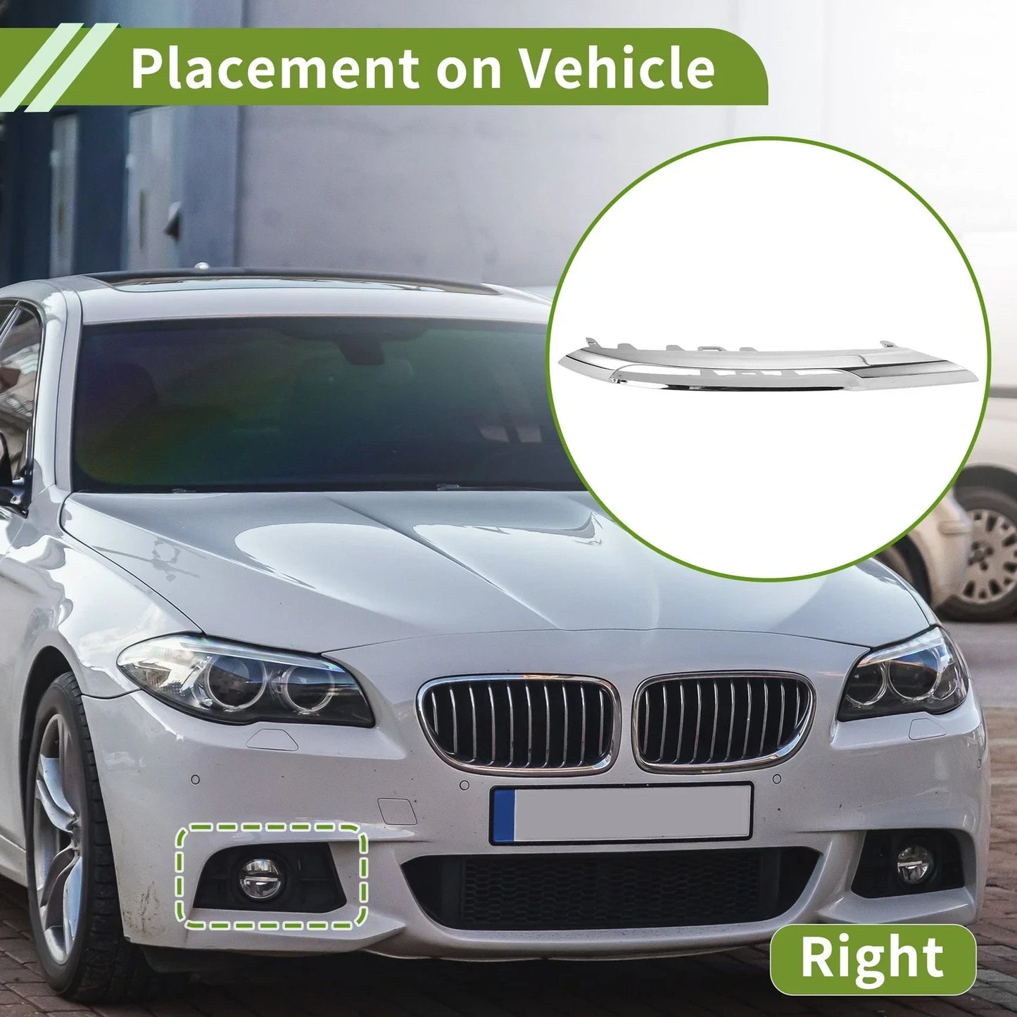 Front Right Fog Light Grill for Mercedes-Benz E-Class (2009-2016)
