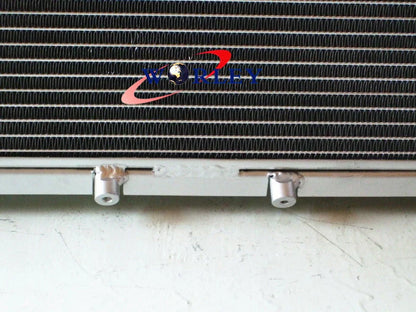 Aluminum Radiator + Fans + Black Hose Kit for Toyota MR2 SW20 (1990-1997)