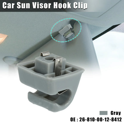 Gray Car Sun Visor Hook Clip for Mercedes Benz W123 W124 (1976-1995)