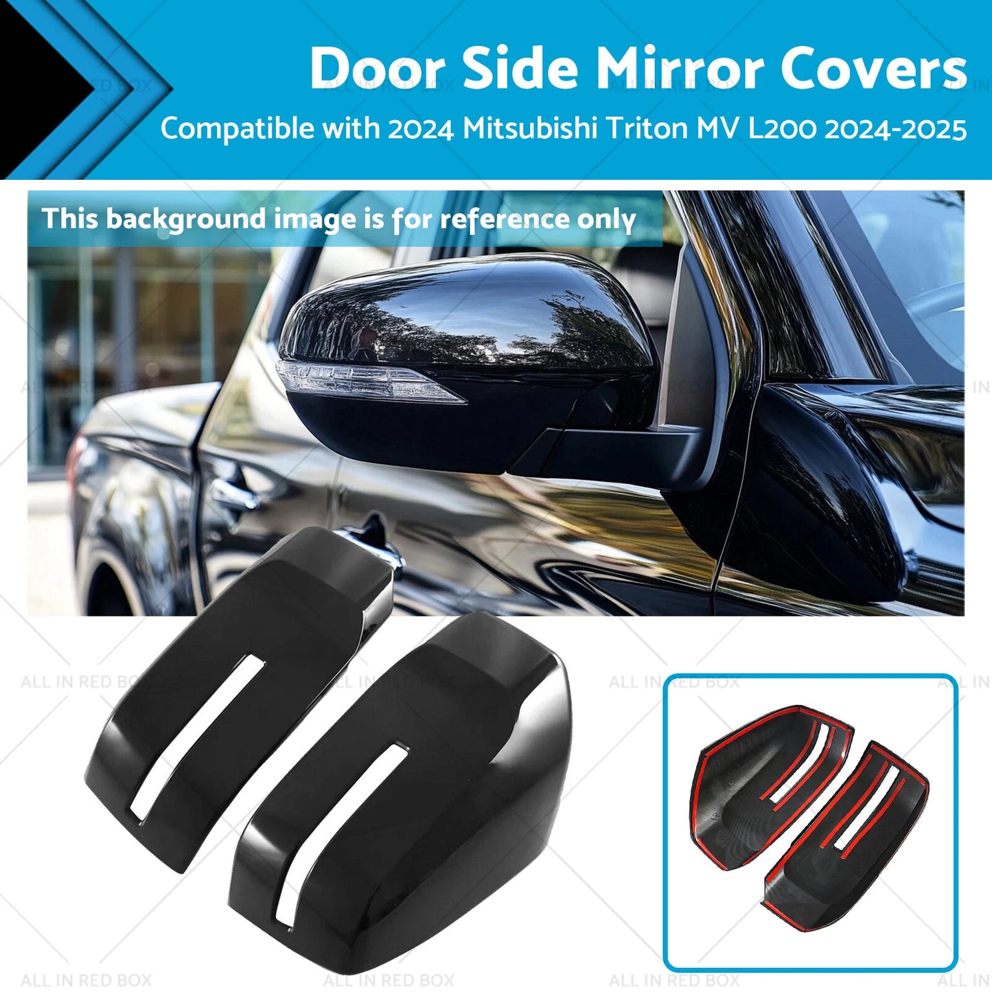Mitsubishi L200 Non-Door Side Mirror Covers, Stylish Design (2024+)