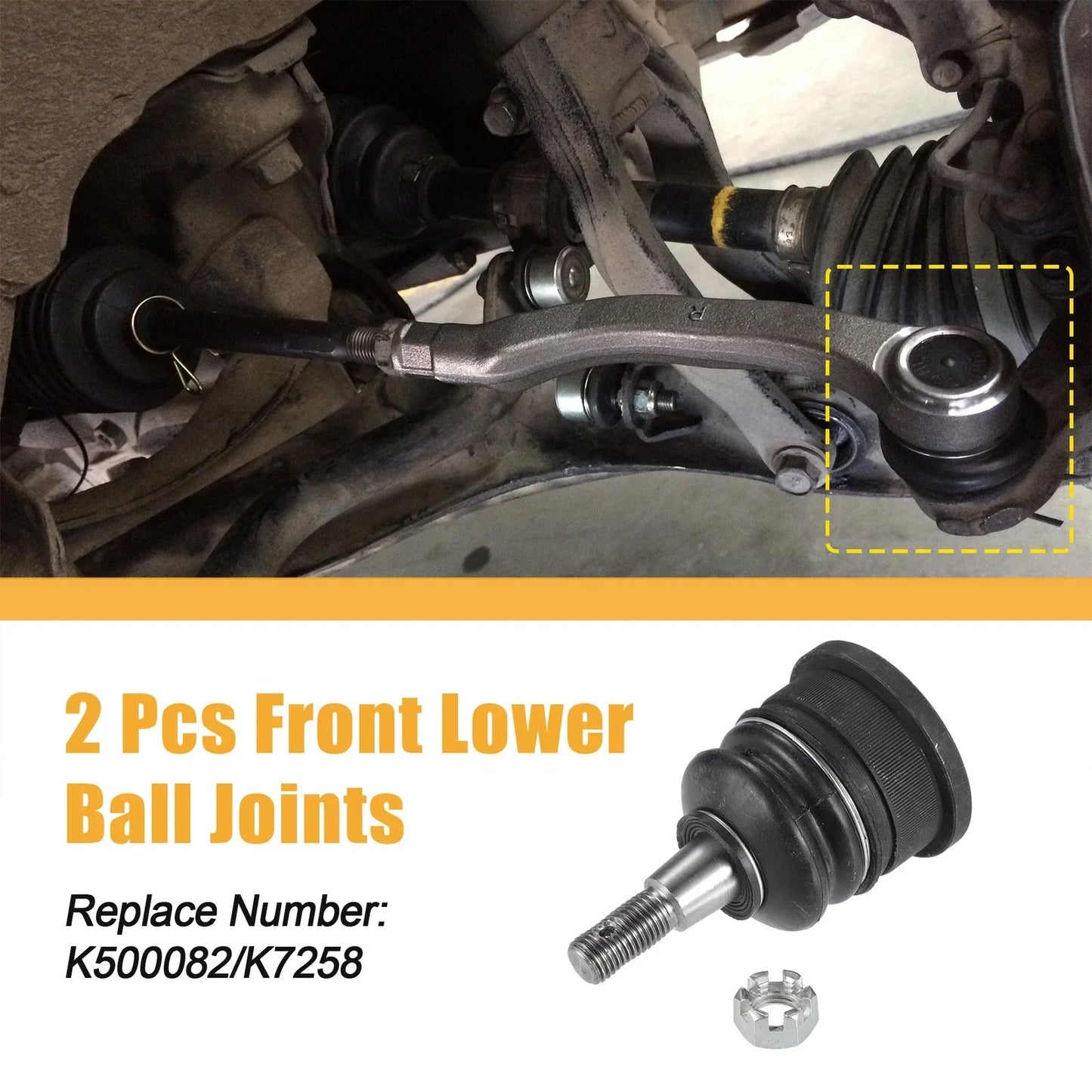 4 Pcs Front Sway Bar Links & Lower Ball Joints for Dodge Grand Caravan (2008-2020)