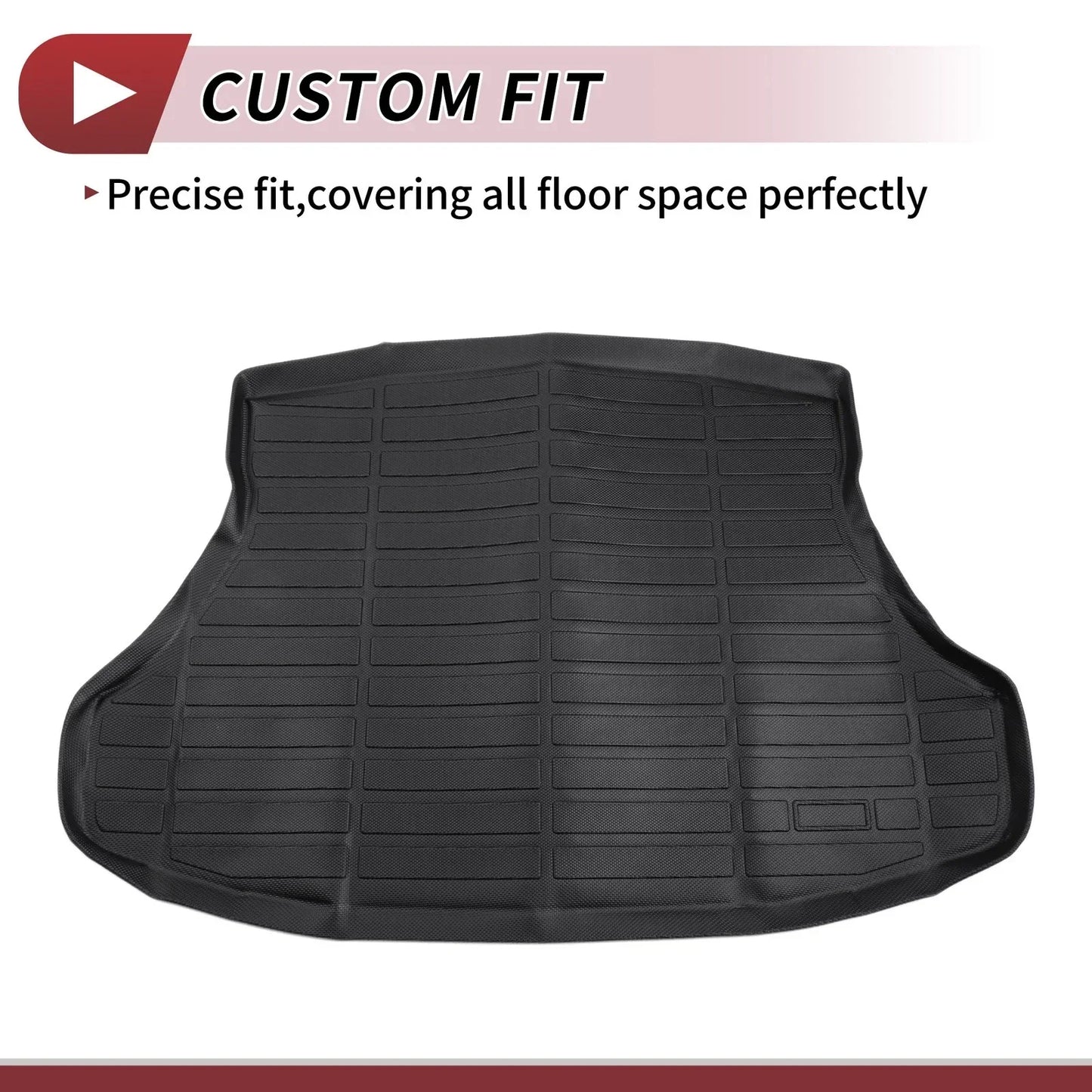 Cargo Liner Rear Trunk Mat for Honda Civic 2012-2015 Long Grid Pattern Black