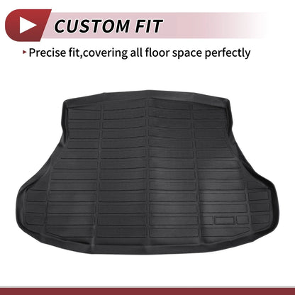 Cargo Liner Rear Trunk Mat for Honda Civic 2012-2015 Long Grid Pattern Black