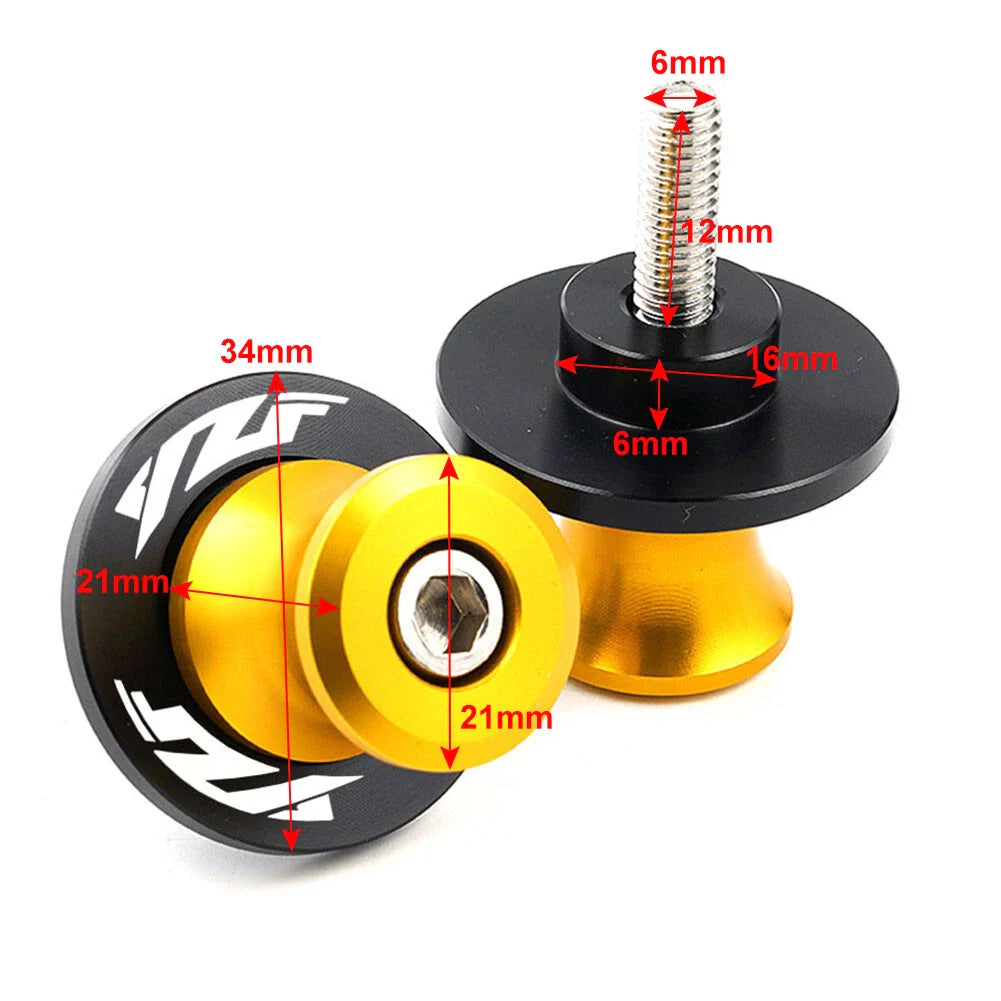 CNC Swingarm Spools Slider Screws M6 for Yamaha YZF R1 R3 R6