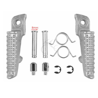 Footrests Pegs Front Rear Silver for Honda CBR600RR (2003-2025)