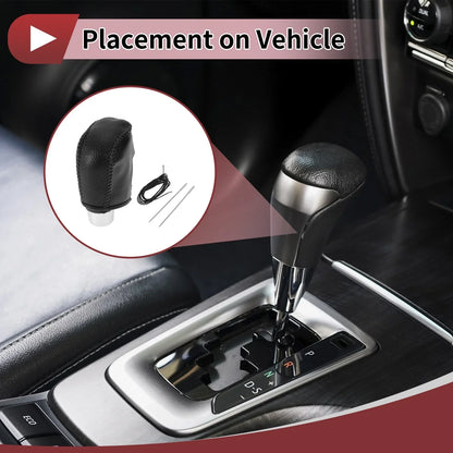 Car Gear Shift Knob Cover for Hyundai Sonata (2011-2014) - Pebbled Black