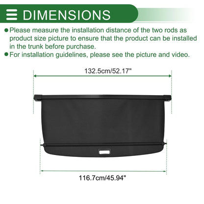 Trunk Retractable Cargo Cover for Lexus RX350 RX450H (2007-2023)