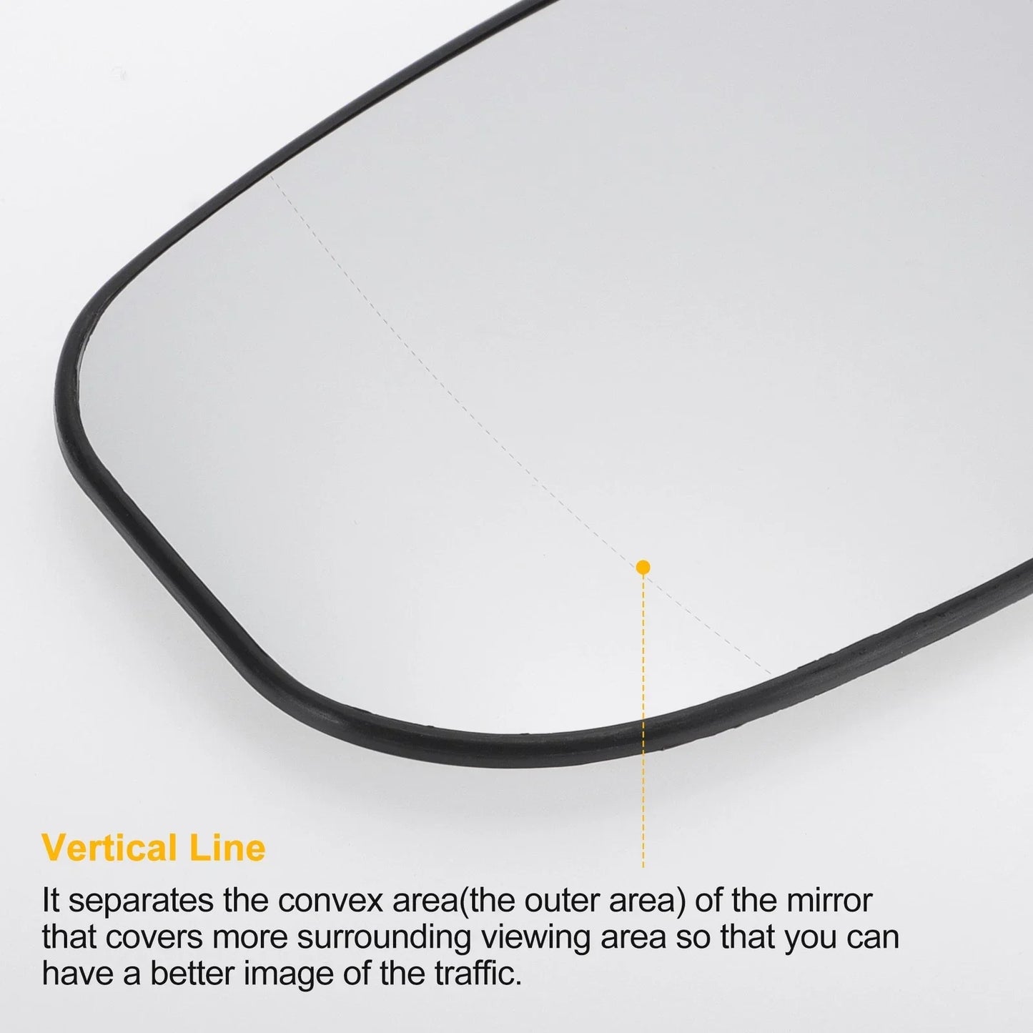 Left Side Heated White Mirror Glass for Honda Jazz (2002-2008)