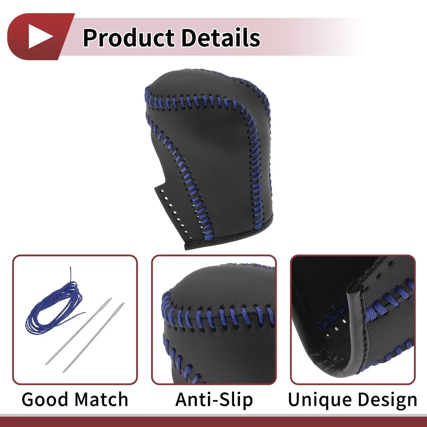 Car Gear Shift Knob Cover for Honda Inspire (2023) - Blue Faux Leather