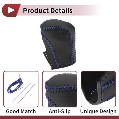 Car Gear Shift Knob Cover for Honda Inspire (2023) - Blue Faux Leather