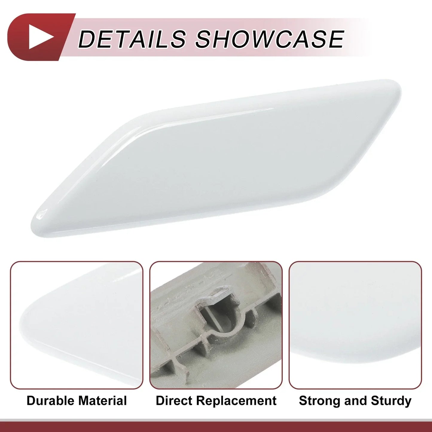 Front Left Washer Nozzle Cover for Honda CR-V 2015-2017 - White 1 x Cap