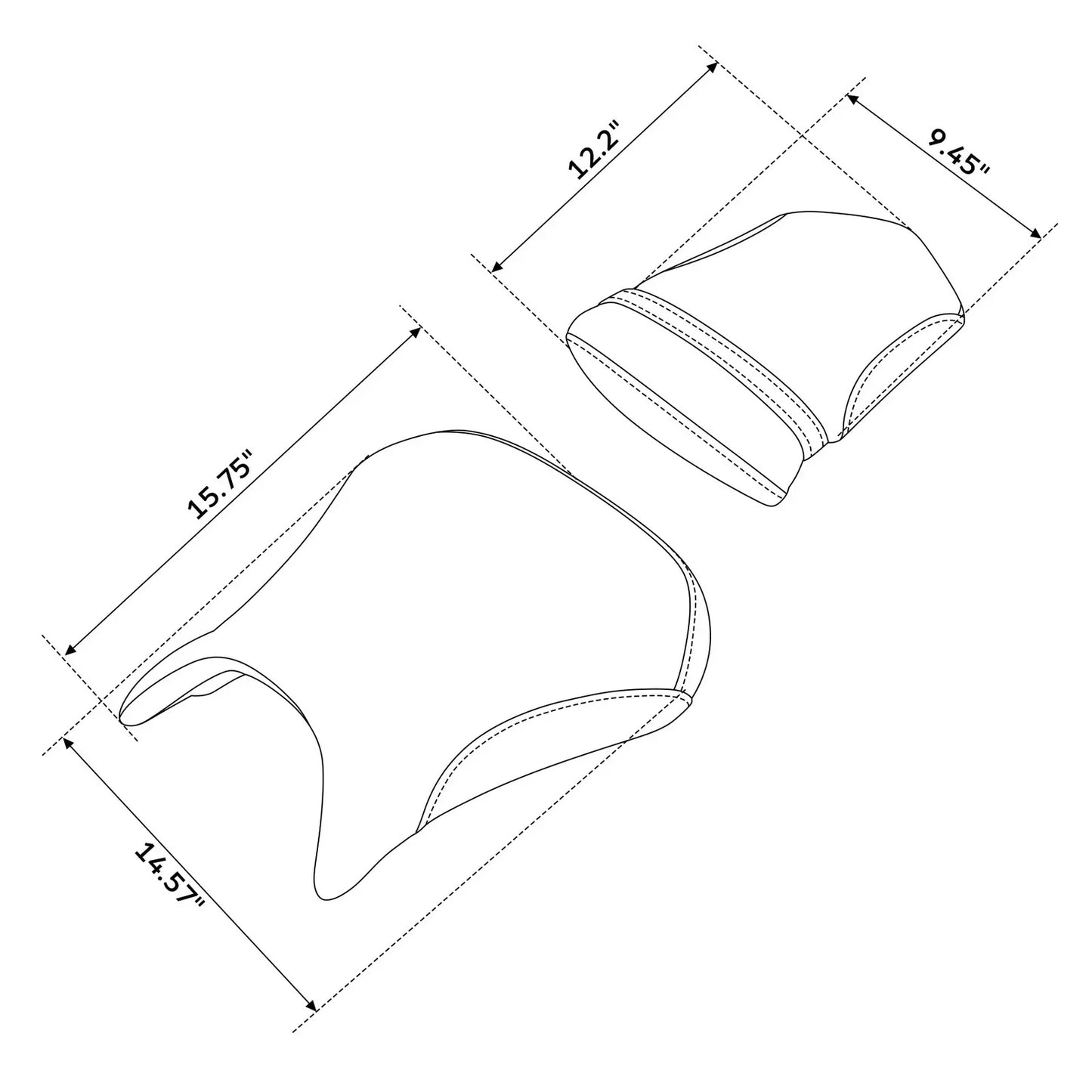 Black Driver & Passenger Seats for Yamaha YZF R1 (2000-2001)