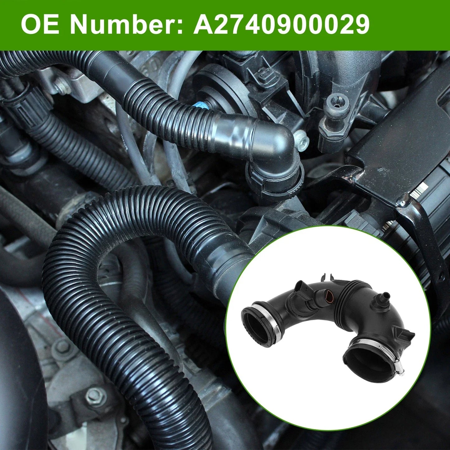 Car Air Filter Intake Hose for Mercedes-Benz W205 W213 M274 (2015-2023)