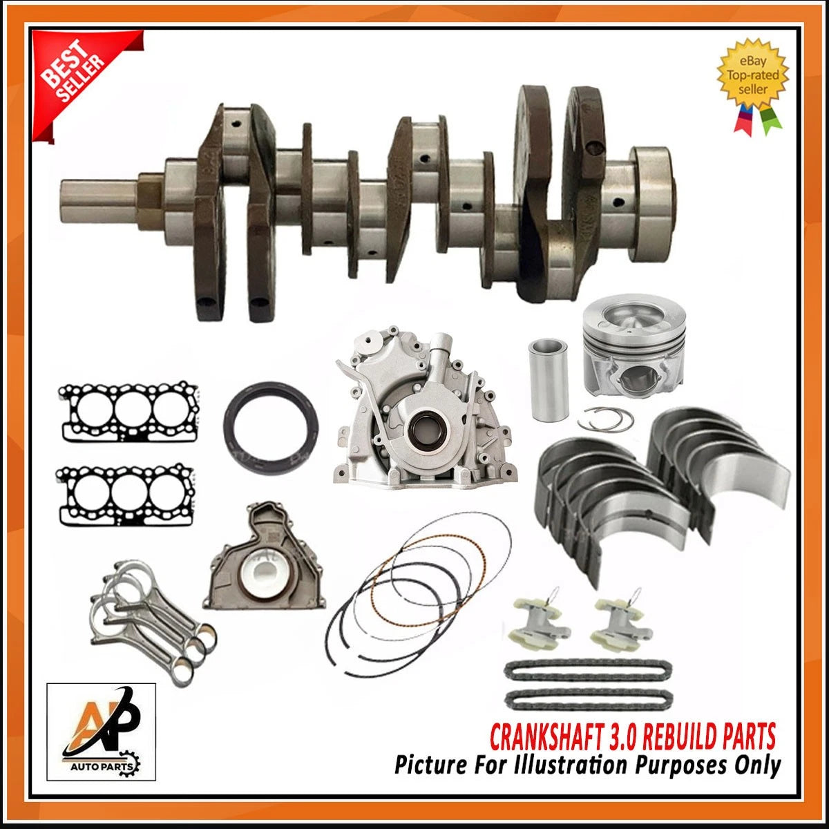 Crankshaft Engine Rebuild Parts Kit for Land Rover Range Rover 3.0 (2002–2009)