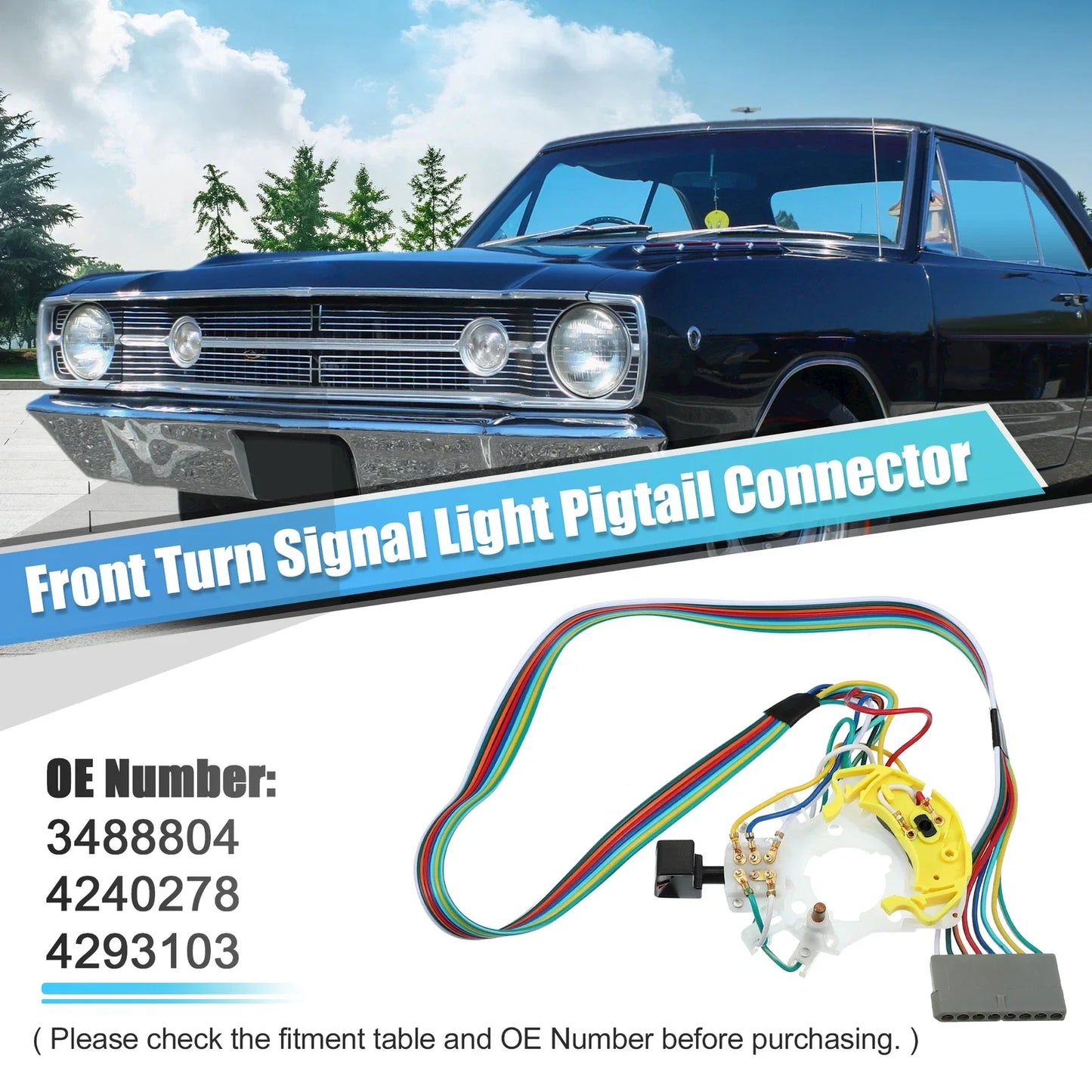 Turn Signal Switch for Dodge Chrysler - 1 x Plastic