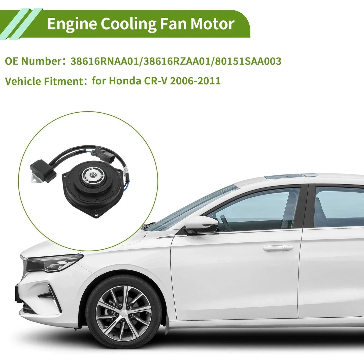 Radiator Fan Motor for Honda CR-V (2006-2011) 1 x Motor