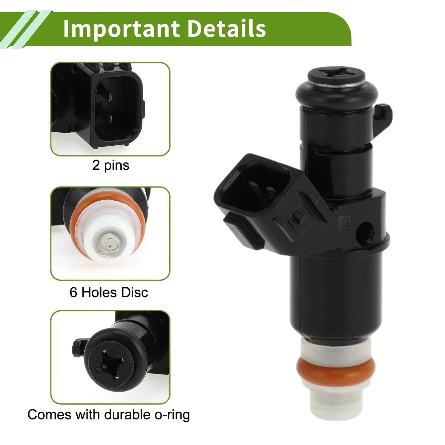 Fuel Injector for Honda Civic Hybrid 1.3 (2003-2005) - 1 x Black