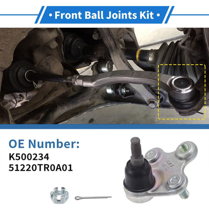 2 x Front Lower Ball Joints for Honda Civic (2012-2018)