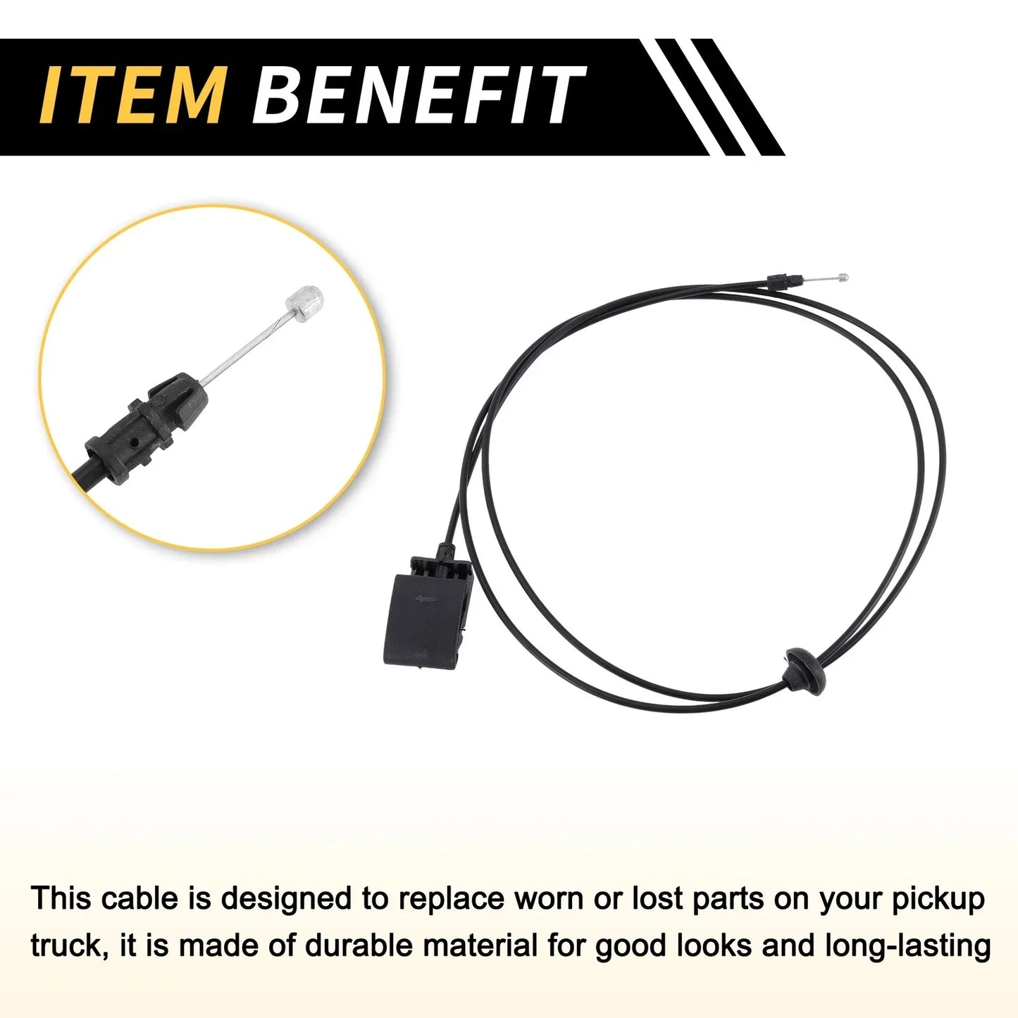 Hood Latch Release Cable for Dodge Ram 1500 2500 3500 (2009-2018)