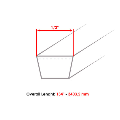 Aramid Deck Belt for Massey Ferguson Tractor (50 Inch) (2009–2018)