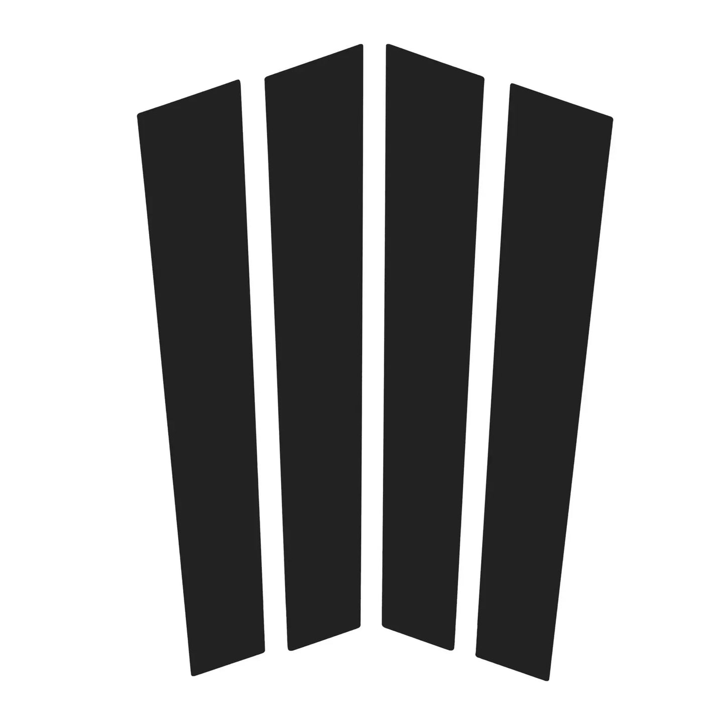 4 Pcs Door Pillar Window Trim for Porsche Panamera (2017-2021) Black