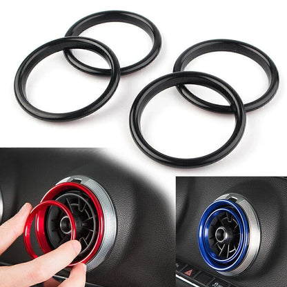 Black Air Conditioning Control Knob Ring Cover Trim for Audi A3/S3 Q2L (2012-2019)