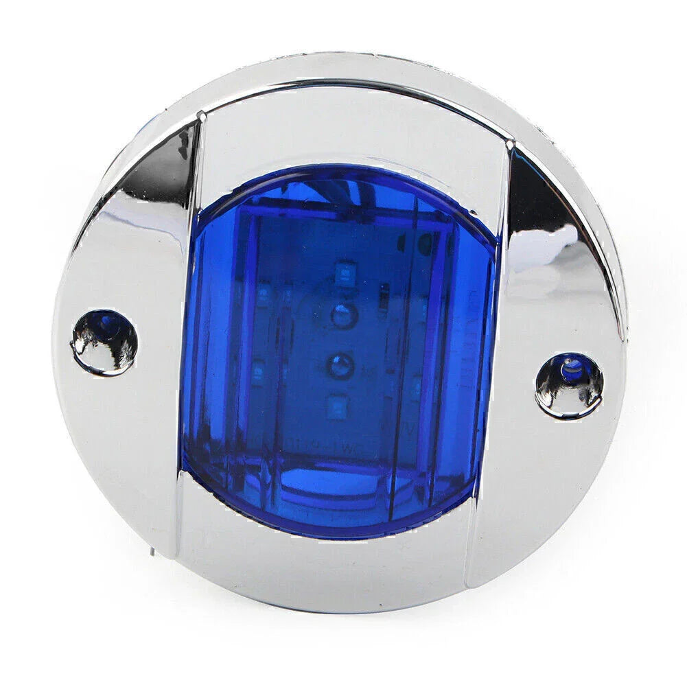 24V LED Side Marker Lights  Blue for Truck Trailer RV Boat