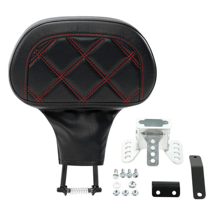 Black Driver Backrest Pad for Harley Touring Road Street Glide FLHX (88-23)