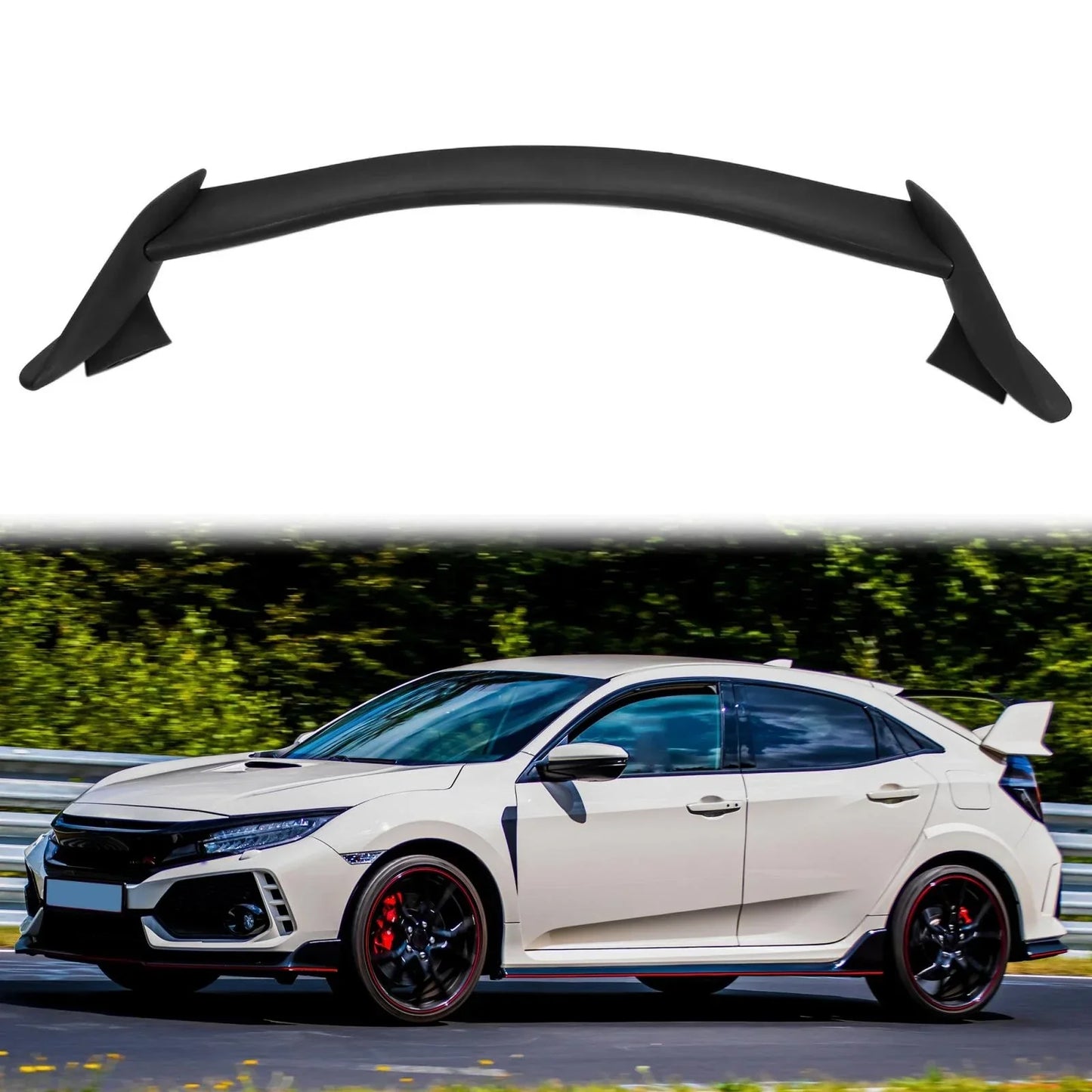Black Rear Trunk Wing Spoiler for Honda Civic 2016-2019 10th Gen 5DR Hatchback